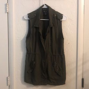 Army Green Synched Waist Vest